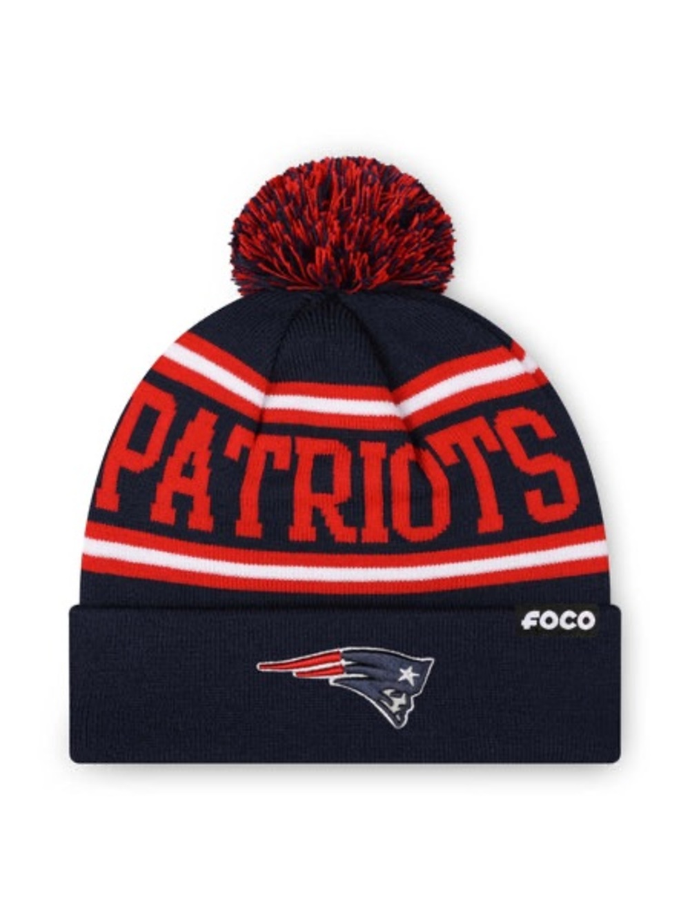 New England Patriots Pom Beanie